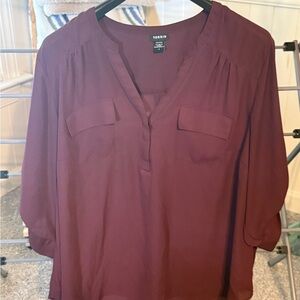Torrid Harper Deep Burgundy Blouse